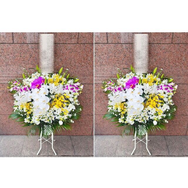 葬儀式 供花 44000円税込 2個書き割り 1つ43500円税込 足し加える87000円税込 全国相応う送りとどける無料！フローリスト申し合わせが断然お得！※お花の持込が出来ない斎場は相応う出来ません。持込料がかかる斎場は持込出来ますが別途持込料がかかります