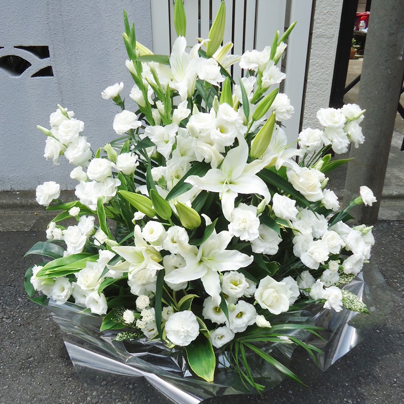 全国配送可能！ アレンジメント ar-917 ホワイト系 御祝・開店・誕生日・お礼・ショールーム・モデルルームなどの御祝事に！※15時までのご注文で当日配送出来るエリアあります。また宅急便で翌日お届けも可能です