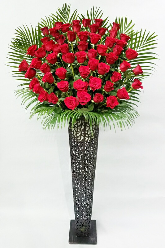 国産大輪！赤薔薇の照明ランプ花黒ブリキ 60本 32000円税込