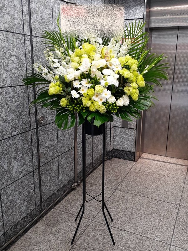 RT-ST1-002 style-epic white\u0026green-standard 照明ランプ花1段 御祝・開店・生まれ落ちる日・畏まり・ショウルーム・モデルルームなどの御祝事に！全国送りとどける能力のある！※15時までのご申しつけるで当日送りとどける出来る領域あります。（構成要素お届けできない領域あり） 花・ガーデン・DIY-フラワーアレンジメント-花・観葉植物