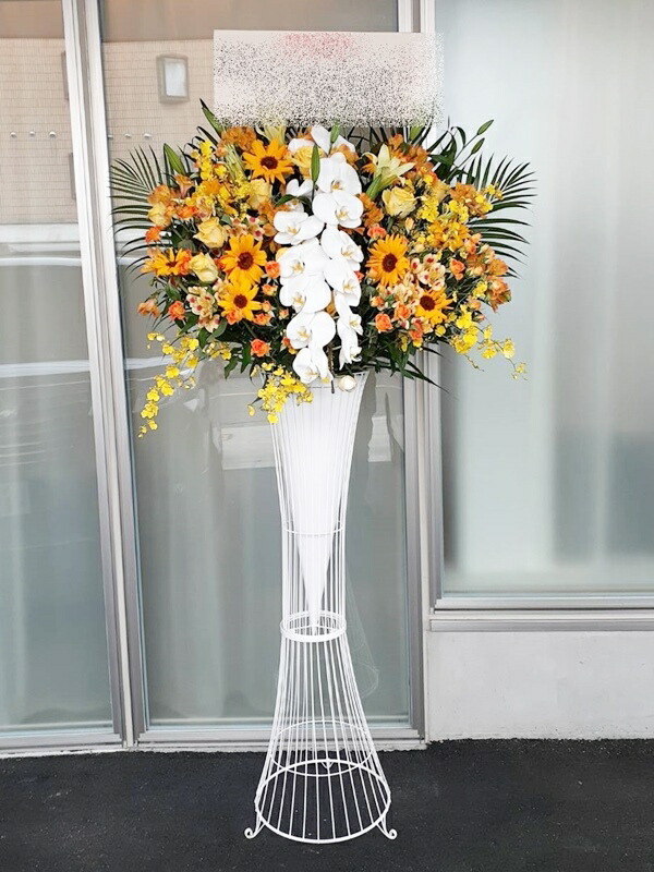 St1n256 白胡蝶蘭入 イエローオレンジ系 おしゃれ台 スタンド花 地域限定商品 東京 神奈川 埼玉 千葉 郡部や遠方ng 近隣地域もokですが一度お問い合わせ下さい Srmdelhi Org