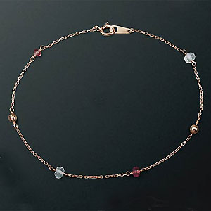 ブレスレット ブレスレット レディース Color Amulet 恋愛パワー☆ピンクトルマリン× ローズクオーツ＆ミラーボール K10ピンクゴールドブレスレット レディース おしゃれ アクセサリー ジュエリー プレゼント 女性