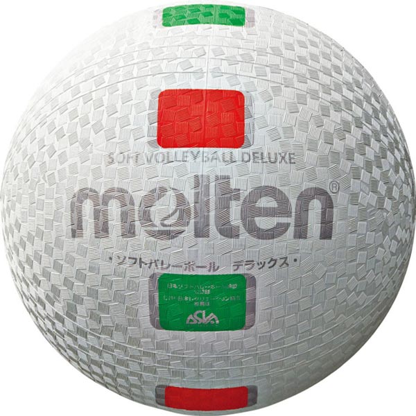 楽天市場】モルテン ソフトバレーボール 検定球 白赤緑