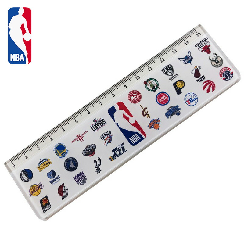 い出のひと時に とびきりのおしゃれを Nba 定規 All 15cm Nba バスケ バスケット 筆記用具 文房具 グッズ ロゴマン エヌビーエー ｎｂａロゴ バスケットチーム Sirovaklinika Lv
