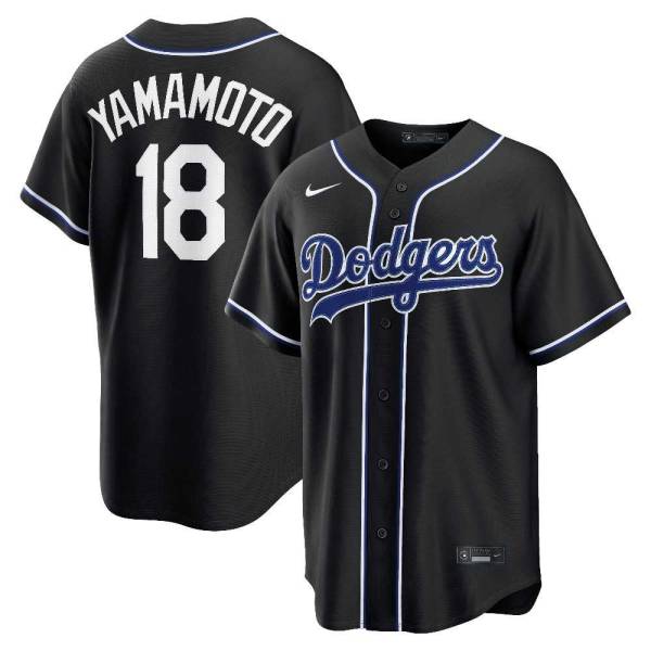 ナイキ 天使の都市・ドジャース 山本由伸 制服 ブラックアウトジャージ 0HM8LD9FA0( MLB グッズ YAMAMOTO 御召しもの )