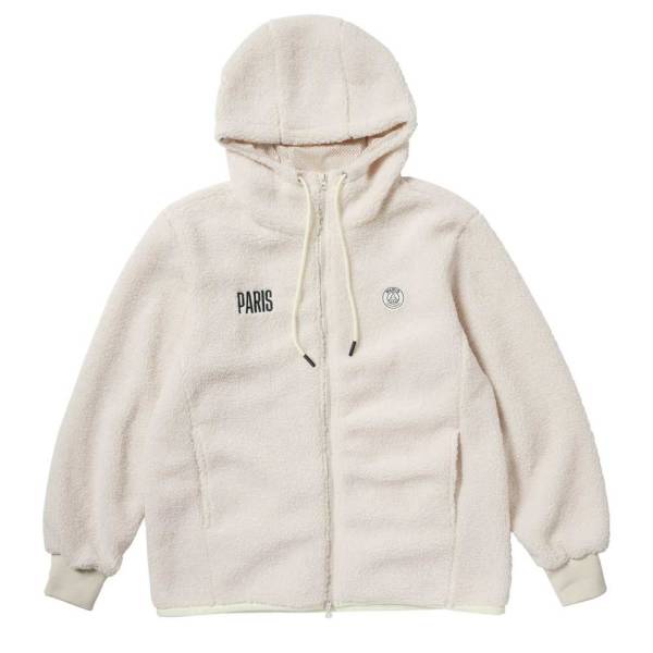 光の都市サンジェルマン PSG EMB LOGO BOA HOODIE なおなお書き2325FW01( フーディー フルジップ ボア ロゴタイプ )