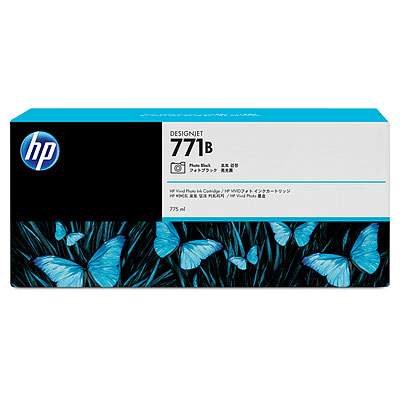 HP771B インキ薬莢 写真絵黒いこと