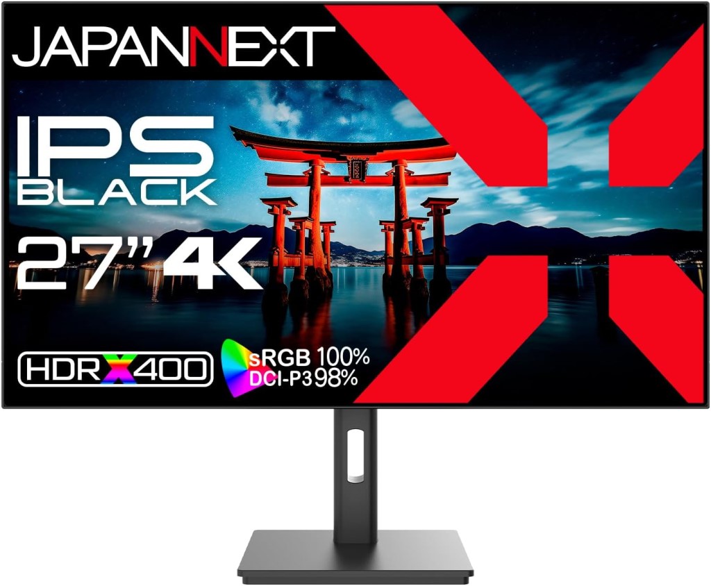27in 広広とした 4K液晶見せびらかす(3840x2160/IPS BLACK/DPx1/HDMIx2/PIP・PBP/金棒引き/チルト/非光輝/2年言いはなつ)