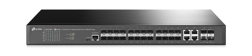 JetStream 24界面 SFP L2+マネージスイッチ(4x 10GE SFP+拡張スロット積み上げる)