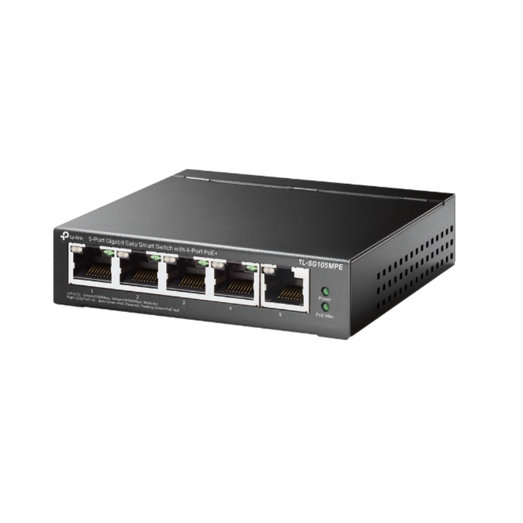 5-Port Gigabit Easy Smart PoE/PoE+ Switch(4PoE+ポート搭載)