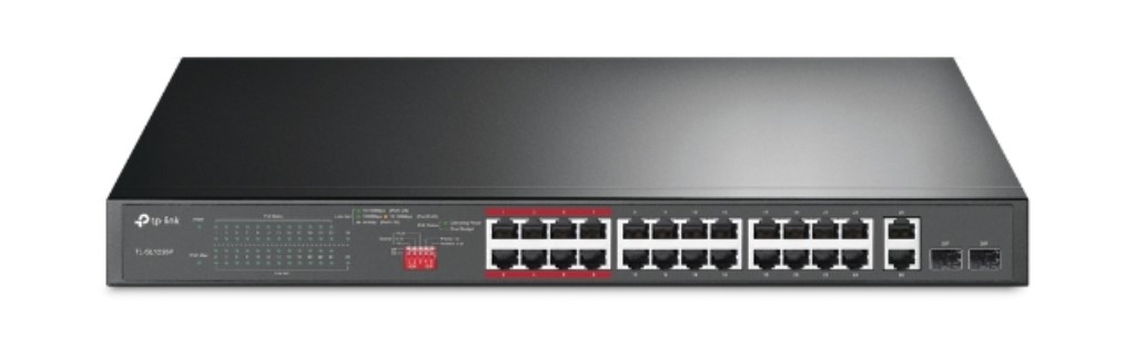 24界面10/100Mbps+2ポートギガビット アンマネージPoE+取り替えっこ