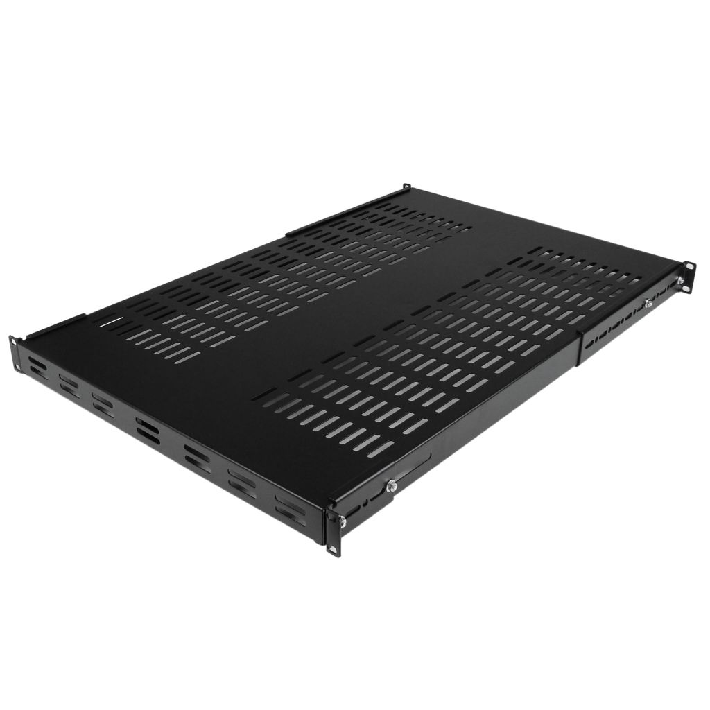 サーバーラック棚板/1U/放熱スリット付/耐荷重150kg/奥行き700mm/取付奥行き495～974mm/19インチラック対応/AV、データ、ネットワーク機器収納用 ラックマウント サーバー シェルフ