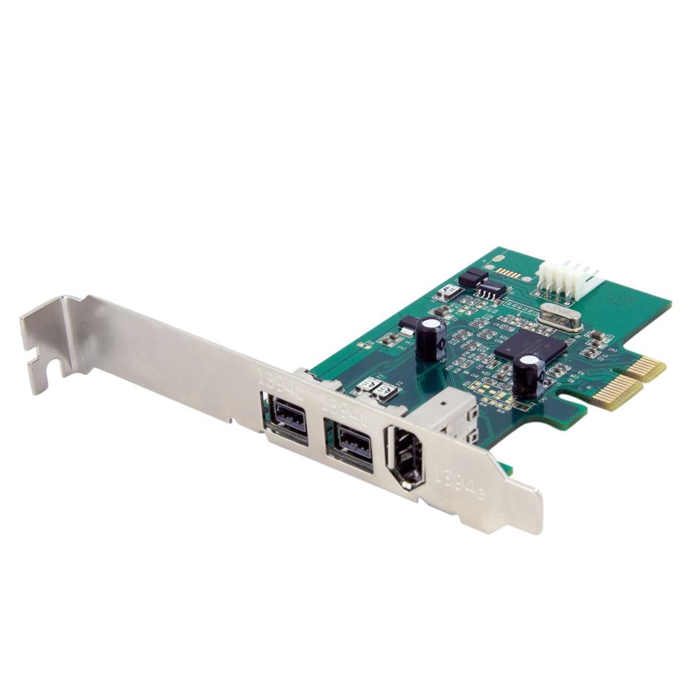 IEEE 1394a 1ポート / 1394b 2ポート増設PCI Expressカード 9ピンFireWire 800 x2 / 6ピンFireWire 400 x1対応PCIeカード 内部電源コネクタ搭載