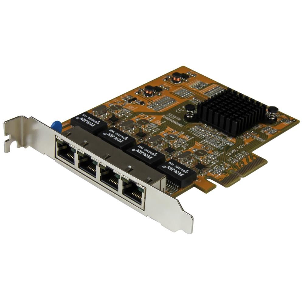 ギガビットイーサネット4ポート増設PCI Express対応ネットワークLANアダプタカード 4x Gigabit Ethernet拡張用PCIe NIC/LANボード