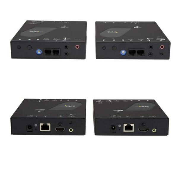 IP対応HDMI延長分配器キット 4K/30Hz対応 LAN回線経由型HDMI信号エクステンダー送受信機セット Cat5e/Cat6ケーブル対応