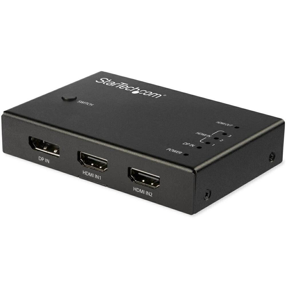 4入力1出力HDMIディスプレイ切替器セレクター 3x HDMI/1x DisplayPort 4K60Hz対応 マルチポートHDMIスイッチ 自動切替機能付き