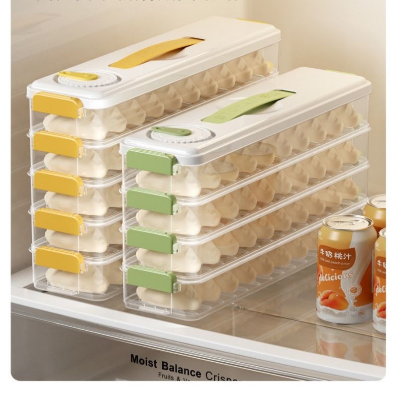 Amazon｜餃子収納ボックス 冷蔵庫収納ボックス ホームキッチン