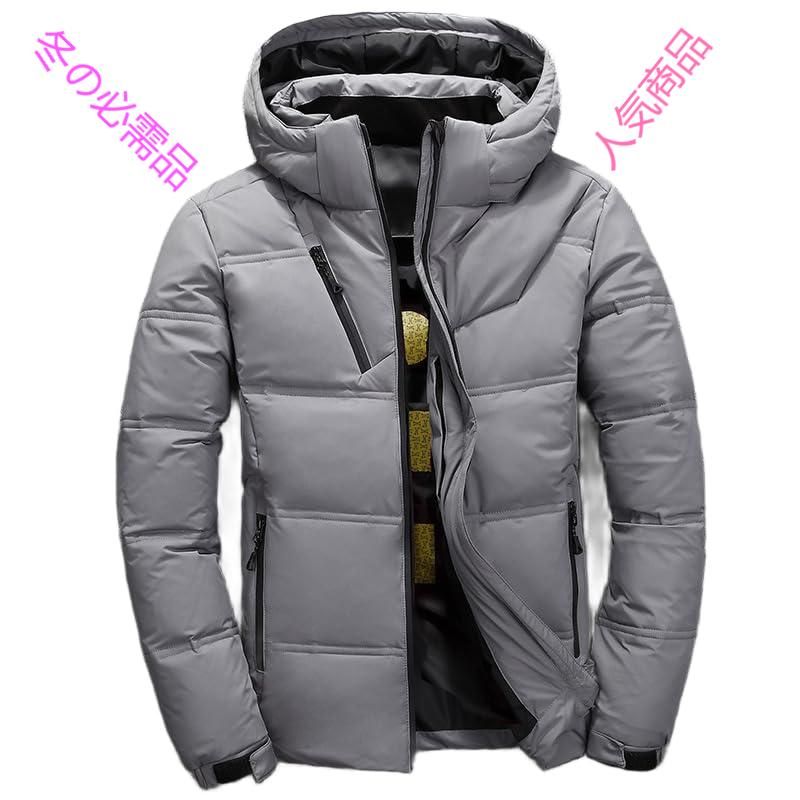 wjk ダッフル　ダウンジャケット M グレー フード脱着可能 MENS】L-7 DOWN COAT ダウンコート ウィンドストッパー / WINDSTOPPER