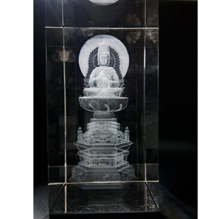 楽天市場】クリスタル仏像大日如来3Dクリスタルガラス仏像 御本尊