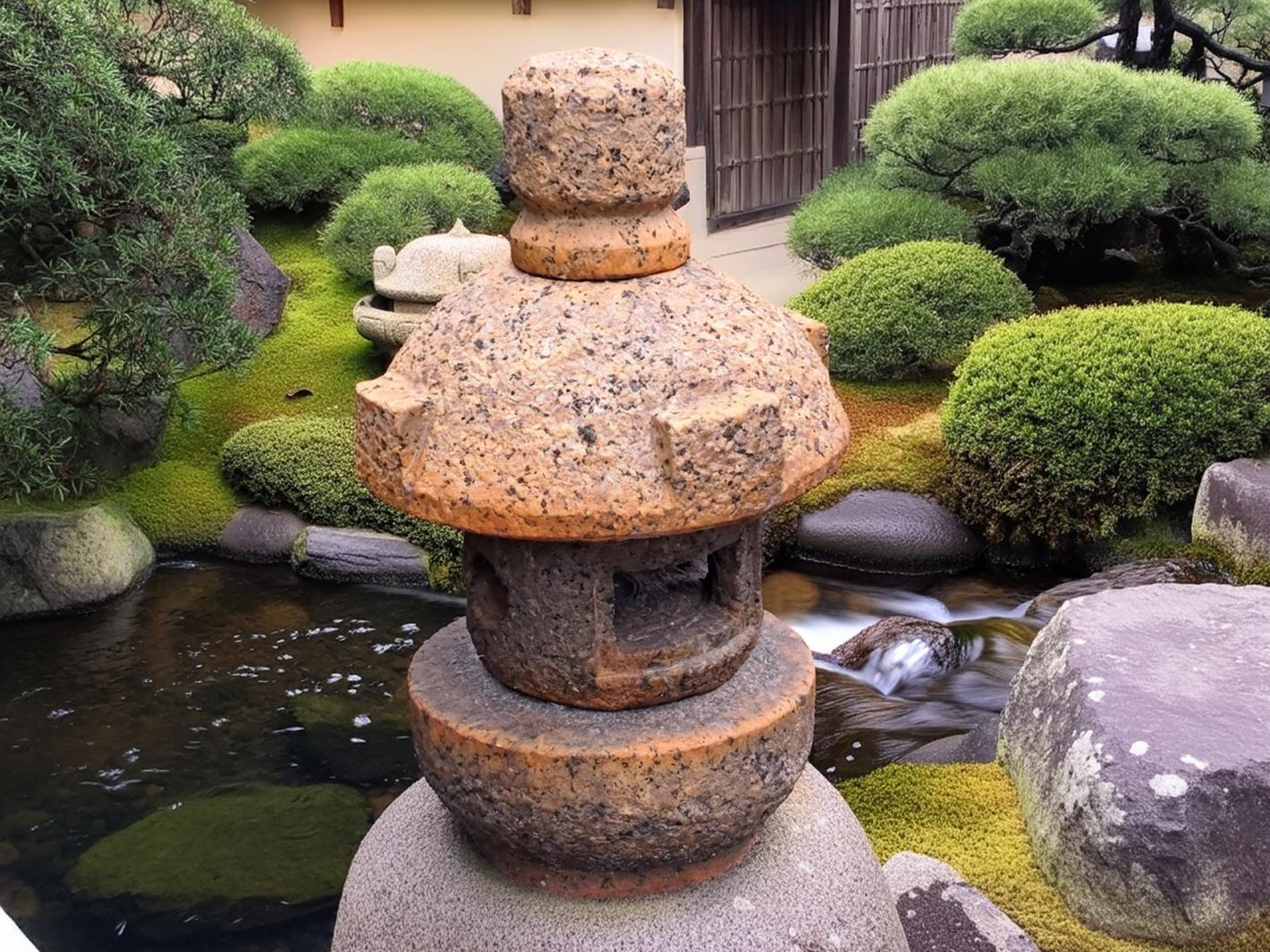 楽天市場】天然御影石 寸松庵 灯籠 一尺サイズ : 石工房 オオワタ