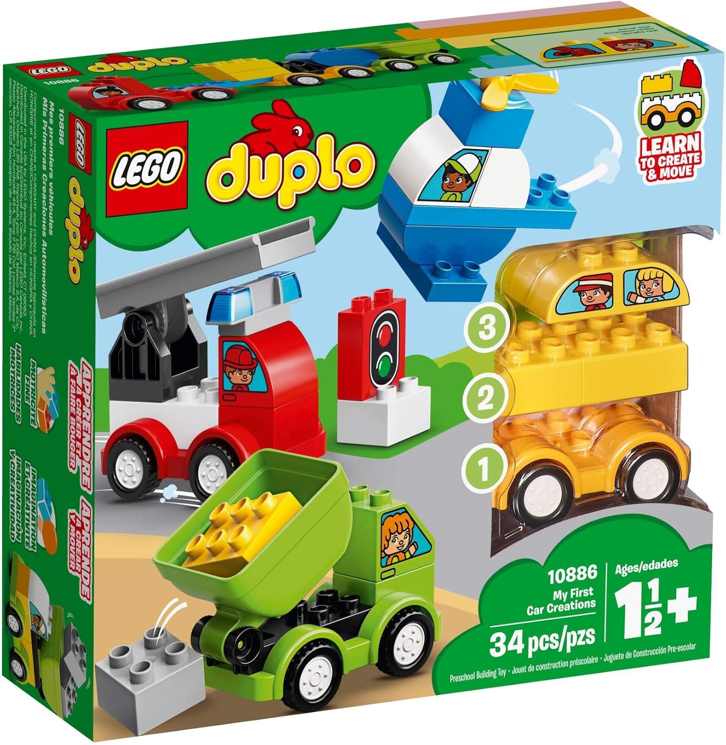 レゴ(LEGO) デュプロ はじめてのデュプロ いろいろのりものボックス席 10886 知育手あそび 立ちはだかる 手あそび 御坊っちゃん 車