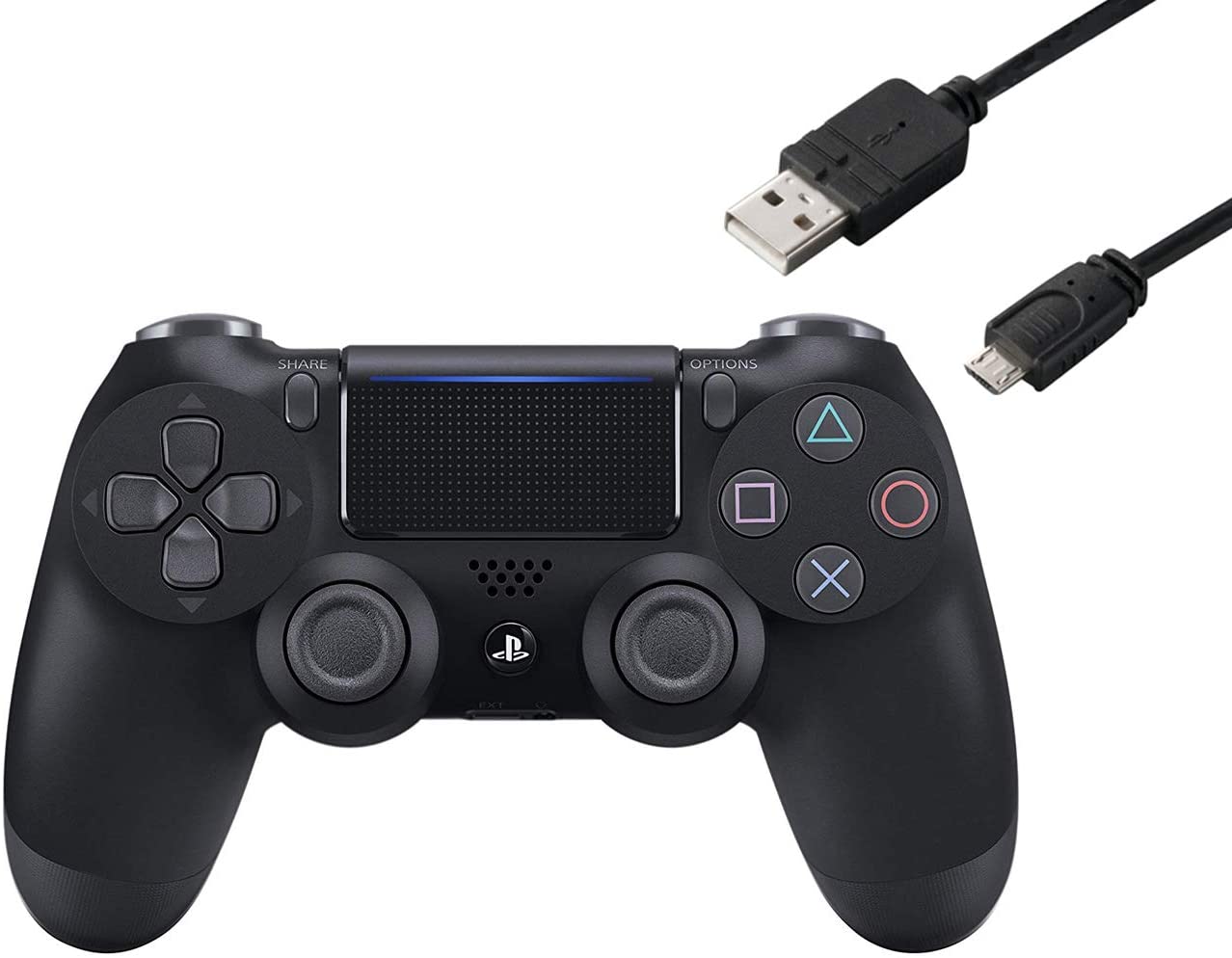 特別セール品】 ワイヤレスコントローラー DUALSHOCK 4 ジェット ブラック CUH-ZCT2J CYBER PS4用コントローラー充電ケーブル3mセット  fucoa.cl