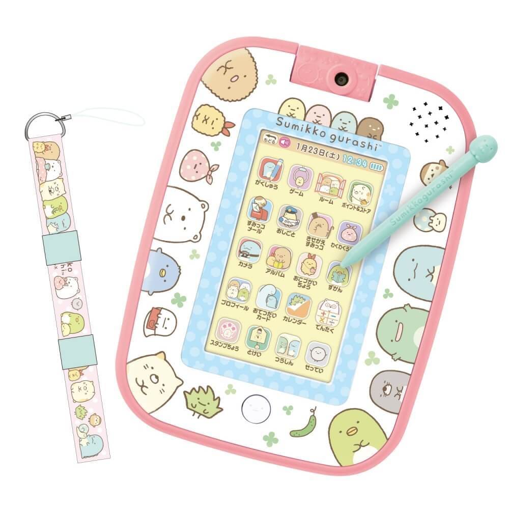 すみっコぐらし もっと遊んで学べちゃう！すみっコパッドピンク オリジナルストラップ付