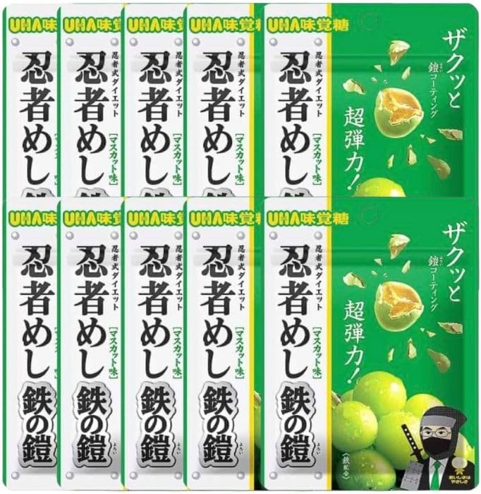 楽天市場】【5袋セット】UHA味覚糖 忍者めし 金の鎧 マスカット