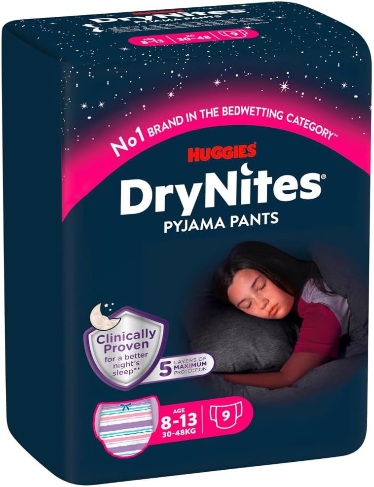 楽天市場】DryNites おねしょパンツ 女の子用 8～15歳用 27～57kg 9枚