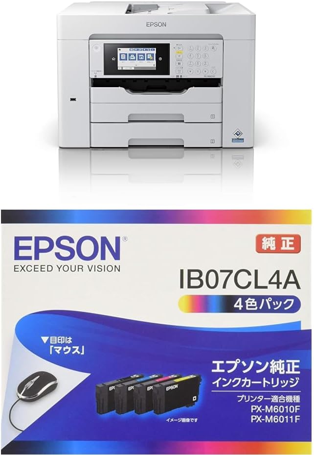 月間優良ショップ受賞店 エプソン プリンター A3ノビ対応ビジネスインクジェットカラー複合機 FAX PX-M6011F コンパクト 2段カセットモデル＋インクセット｜14promo