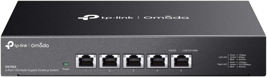 月間目覚ましい販売店勝ち取る店  TP-Link 5界面 全界面10G相応う 10G マルチギガビット アンマネージ 繋ぎ\u0026掻きならす Omada相応う スイッチングこしき DS105X