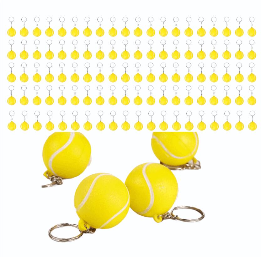 【100個セット】テニスボールキーホルダー スポーツ記念品 イベント景品に最適 運動会・卒業式 テニスパーティー チーム報酬品 スクールイベント テニスコートグッズ 優勝記念品