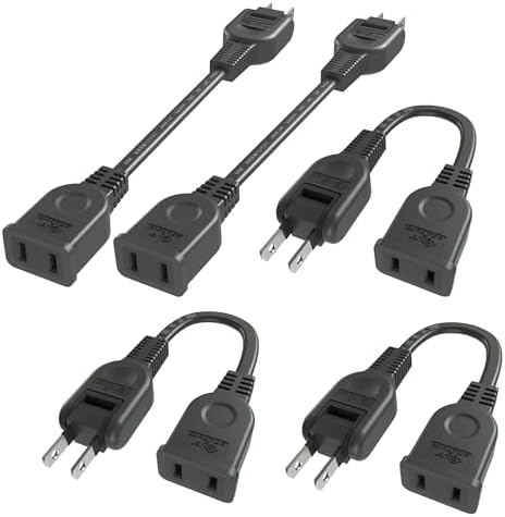 電源延長コード 0.1m~10m ブラック 15A 1500W 耐トラッキング 二重被覆 絶縁キャップ スイングプラグ コンセント接続 電源コード すっきり コード 連結可 高品質