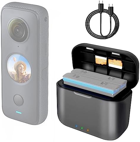 Insta360 ONE X2 バッテリー充電器 PD2.0/PD3.0対応 高速充電ハブ 2本同時充電 多機能 カメラアクセサリー