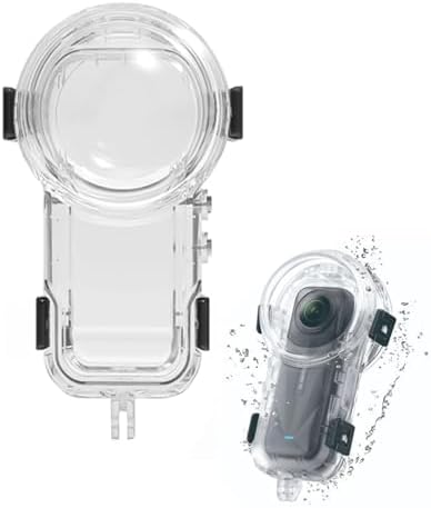 Insta360 X5見せかけない水没容れもの 雨合羽深さ60M 見晴らし写真機用 水中映画化相応う シュノーケリング 波乗り お水運動競技