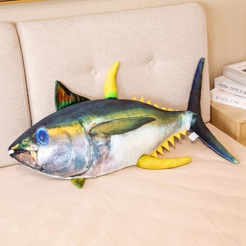【送料無料】60cm 黄色いマグロぬいぐるみ 抱き枕 ソファ背当て おもちゃ ベッドルーム寝具 腹ばい枕 子供用 キッズ 人気 かわいい 高品質 多機能 オールシーズン|ヤスイショップ