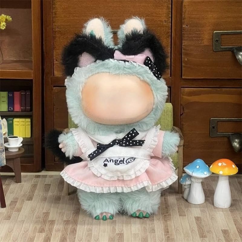 楽天市場】ラブブ用17cmぬいぐるみ服 猫耳 ドレス エプロン 猫しっぽ