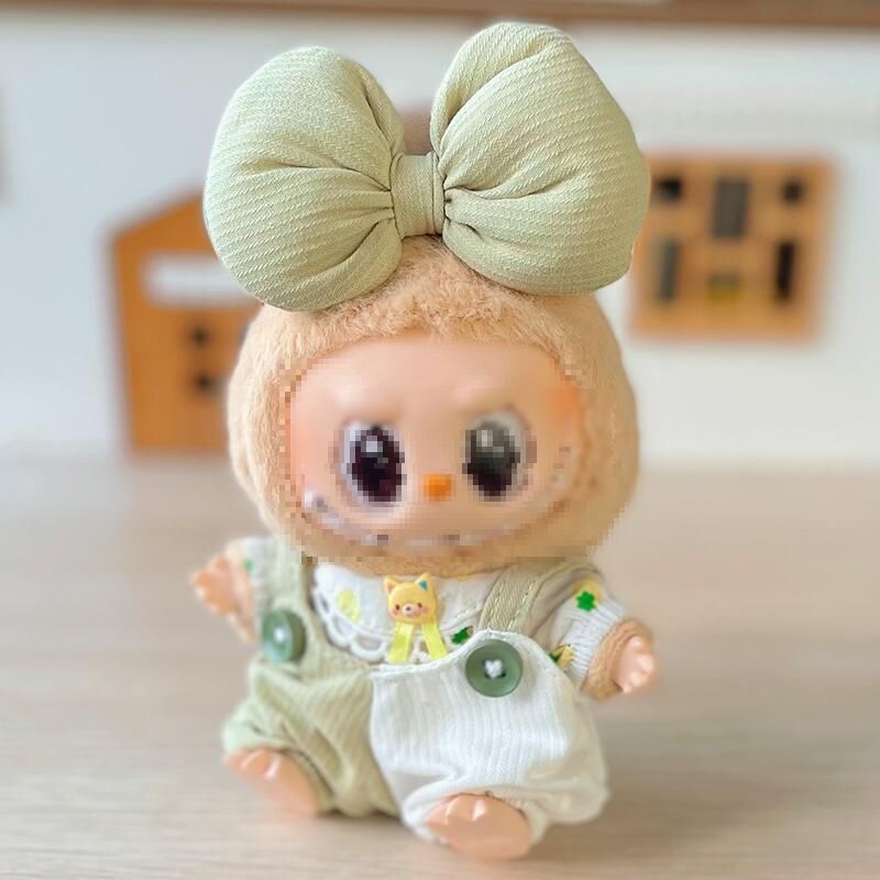 LABUBU デニムオーバーオール付きセット Labubu ブルーモノグラムデニムセット - オーバーオール