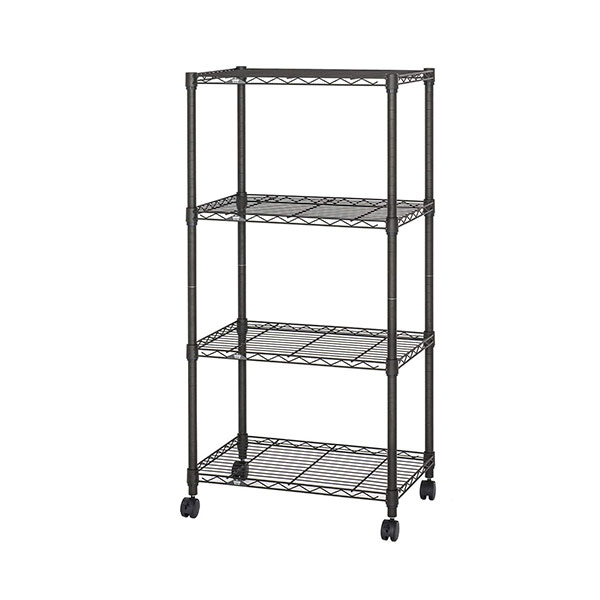 【メーカー直送】 ドウシシャ(DOSHISHA) メタルラック本体 ラック(幅60cm-4段) 幅61×奥行41×高さ125.5cm ルミナス ノワール スチールラック 4段 NO6012-4