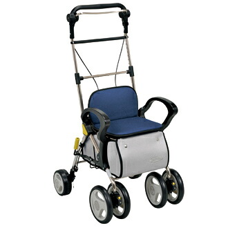 【貨物輸送込】 スタンダードシルバーカー ST003L -NV・幅53.5×奥ぶかさ57.5×高さ90.5～105.0糎 8ポジション・ネイビー