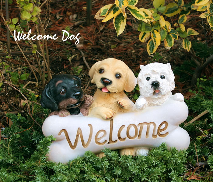 ローズバスケットドッグ イヌ 犬 オブジェ ウェルカムスタンド 375-221 ローズバスケットドッグ イヌ 犬 オブジェ ウェルカムスタンド