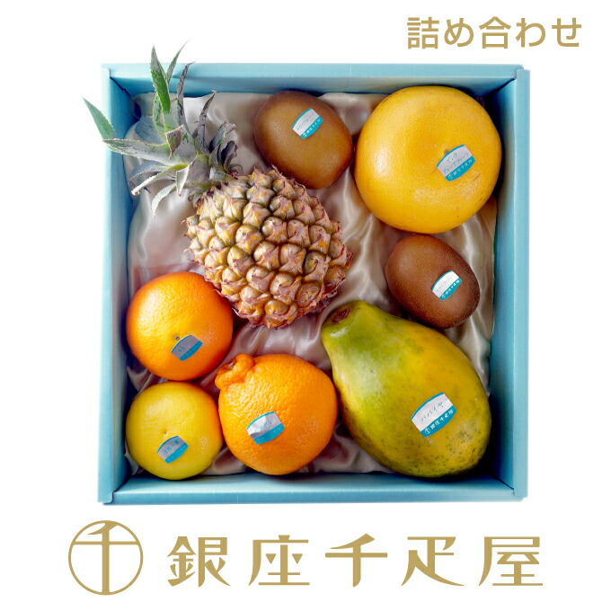 銀座千疋屋　果物詰合せ<BR>［送料無料］［ポイント2倍］<BR><BR>～ 御中元 お中元 父の日 詰め合わせ ギフト 贈り物 フルーツ スイーツ プレゼント お菓子 内祝い 誕生日 お祝い 御礼 快気内祝 お見舞い 送料無料 千疋屋 ～