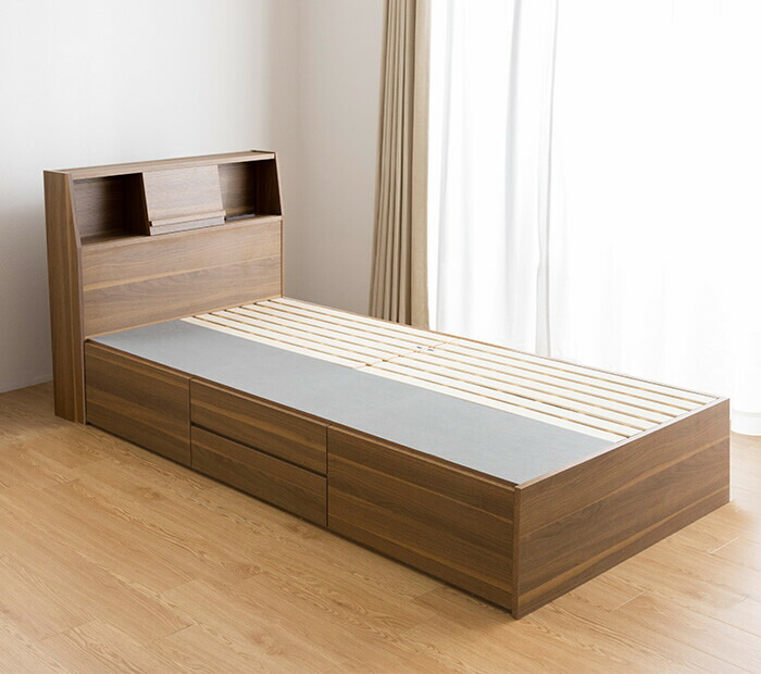 収納ベット ベッド ヘッドボード タブレット棚 マットレス付き 収納付きベッド シングルベット ベットフレーム ベッド シングルベッド 収納 フレーム マットレスセット オシャレ 収納付きベット 木製ベット 可愛い Bed Frame ベッド シングルベッド マットレス付き 収納