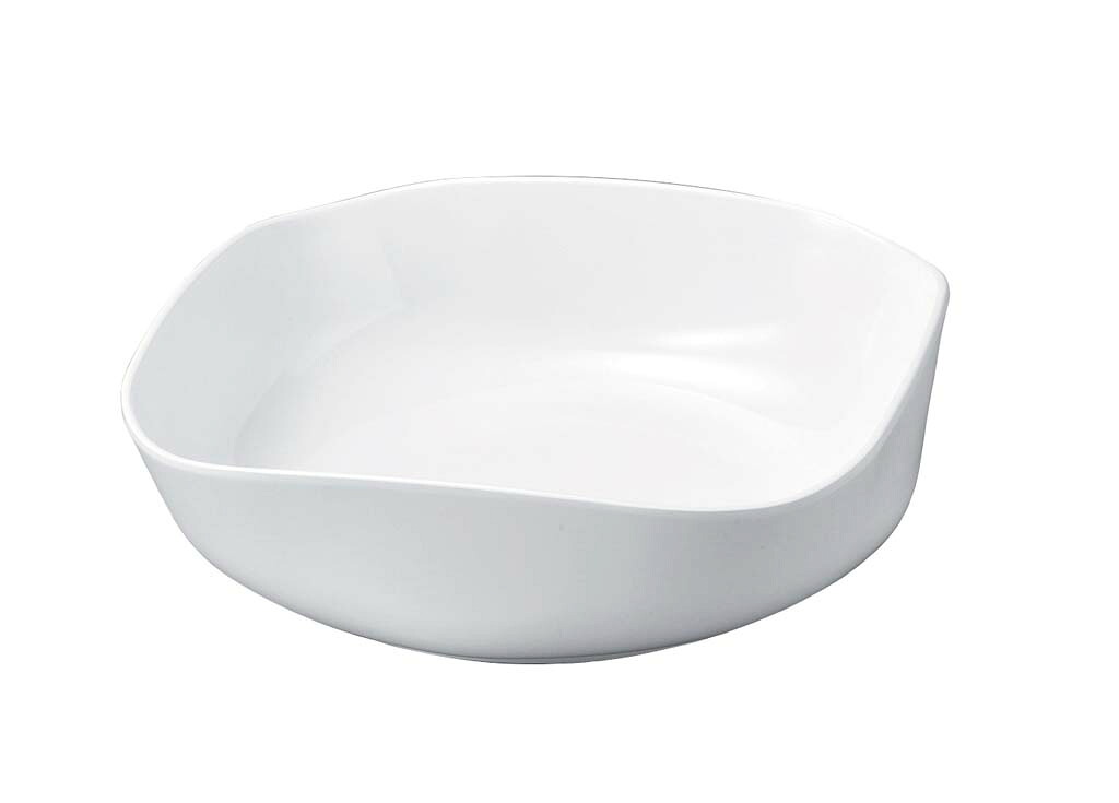 ニューホワイト 渕丸角盛鉢 38cm 業務用 0261290