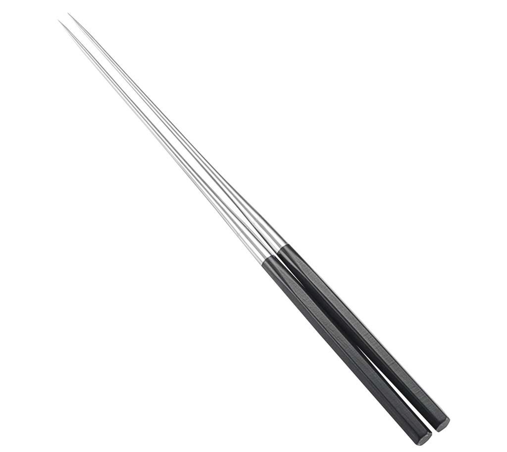 本焼ステンレス黒合板六角柄盛箸 240mm 業務用 3309800