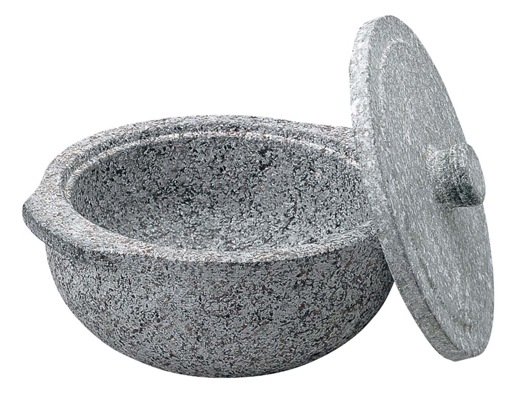 長水 遠赤 石鍋(石蓋付)土鍋風 22cm 業務用 3665600