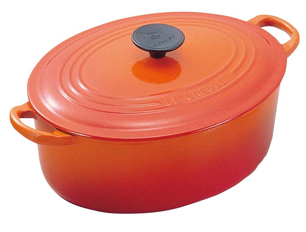 ル・クルーゼ トラディション ココットオーバル 25cm 2502-25-09 オレンジ 業務用 4514330｜1956レストラン・サプライ