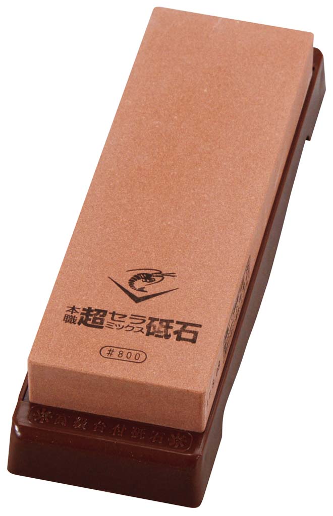 エビ印 陶器剃刀砥 台付(置きかえる用剃刀砥付)#800 中仕上 お役目用 5777600