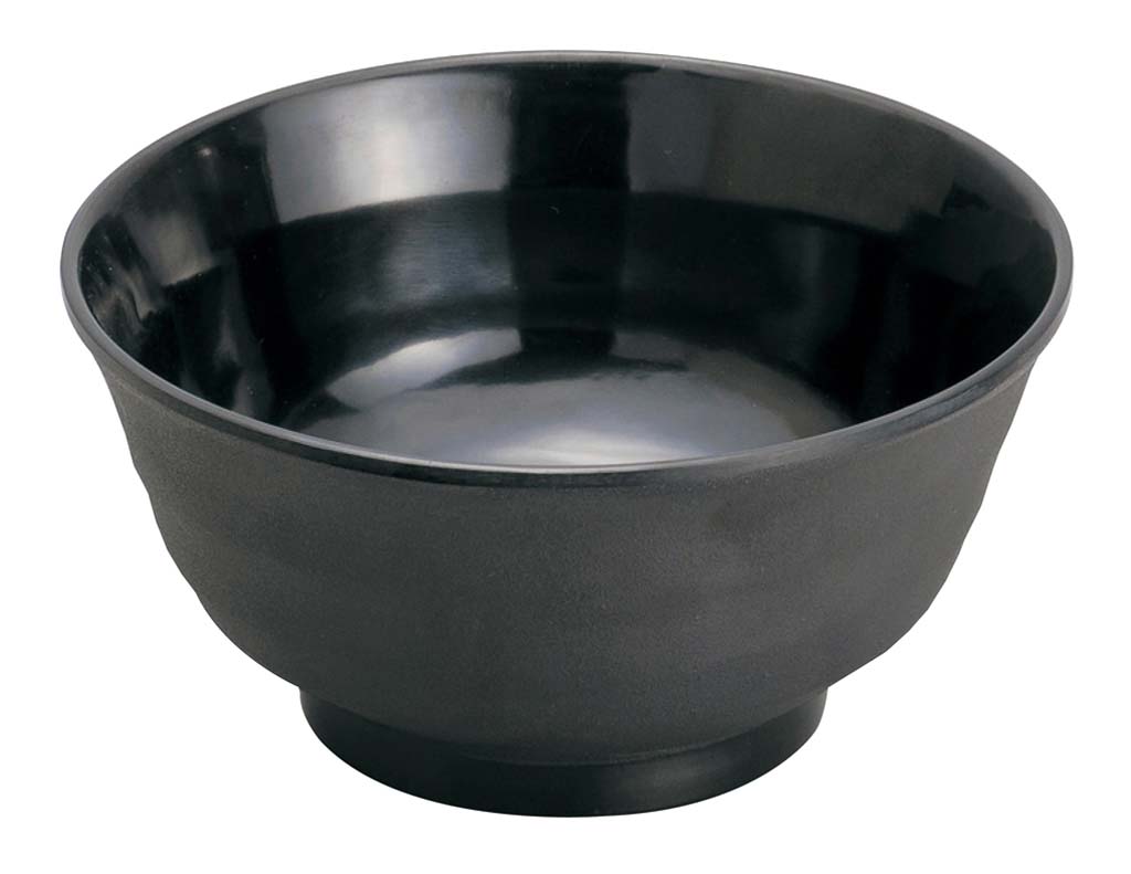 新品未使用】耐熱6.5 寸羽反渕布目丼 渕根来内黒 メラミン丼ぶり 30個