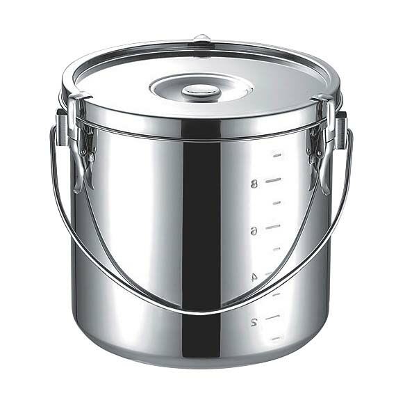K 18-8 厚底 給食缶 16cm 3.1L 業務用 8514700